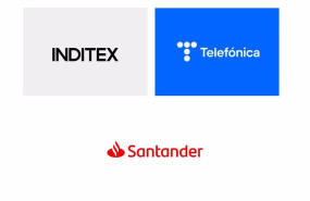 ep archivo   logos de inditex telefonica y santander