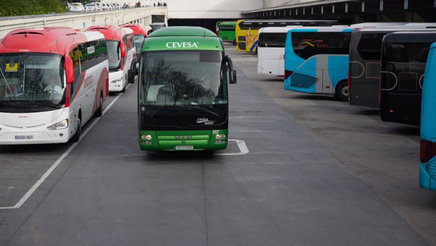 ep autobuses en la estacion sur de autobuses de mendez alvaro a 22 de marzo de 2024 en madrid