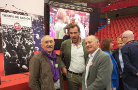 ep de izquierda a derecha el secretario general de ugt pepe alvarez el alcalde de valladolid oscar