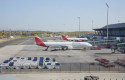 ep dos aviones de iberia en el aeropuerto adolfo suarez madrid barajas a 12 de agosto de 2022 en