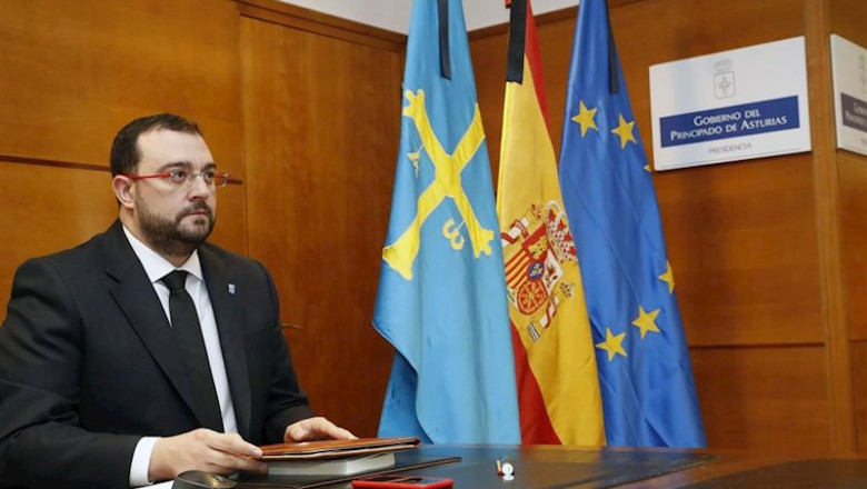 ep el presidente asturiano adrian barbon participa en la conferencia de presidentes de este domingo