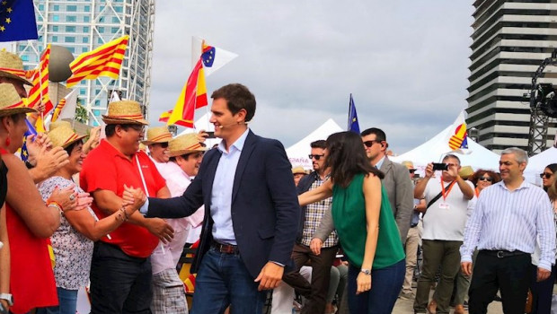 ep el presidente de ciudadanos albert rivera y la portavoz en el congreso ines arrimadas en un acto