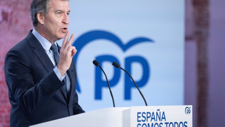 ep el presidente del partido popular alberto nunez feijoo ofrece una rueda de prensa en el espacio ep el presidente del partido popular alberto nunez feijoo ofrece una rueda de prensa en el espacio