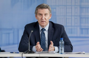 ep el presidente del pp alberto nunez feijoo durante la presentacion del plan de vivienda del pp en