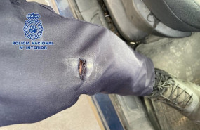 ep herida recibido por un policia en melilla en el transcurso de la detencion