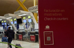 ep interior de la terminal t4 del aeropuerto adolfo suarez madrid-barajas el mismo dia en que se