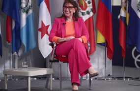 ep la secretaria general iberoamericana rebeca grynspan interviene durante un encuentro digital de