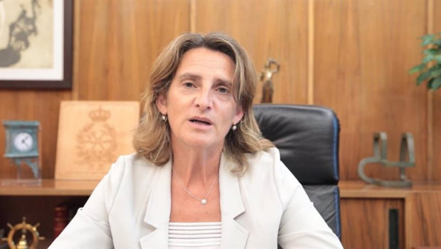 ep la vicepresidenta tercera para la transicion ecologica teresa ribera durante un discurso emitido