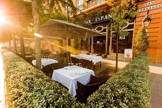 Terraza del Restaurante Oriza, ubicado en la calle San Fernando. | EUROPA PRESS ep terrazarestaurante oriza ubicadola calle san fernando
