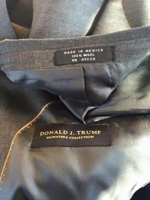 La marca de ropa Donald Trump se fabrica en Mexico y China 