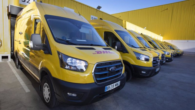 ep archivo dhl express incorpora 46 furgonetas electricas ford e transit a su flota de ultima ep archivo dhl express incorpora 46 furgonetas electricas ford e transit a su flota de ultima