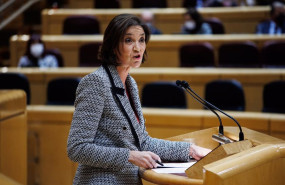 ep archivo   la ministra de industria comercio y turismo reyes maroto en un pleno en el senado