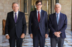 ep el futuro presidente no ejecutivo de ercros anton valero el presidente de la generalitat salvador