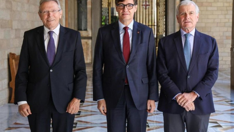 ep el futuro presidente no ejecutivo de ercros anton valero el presidente de la generalitat salvador