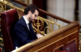 ep el lider del pp pablo casado durante un pleno celebrado en el congreso en madrid espana a 9 de