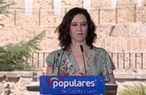 ep imagen de la presidenta del la comunidad de madrid isabel diaz ayuso durante un acto del pp en la