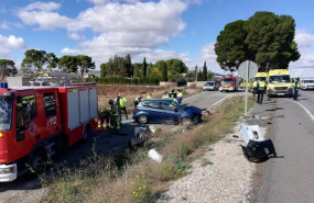 ep imagen del accidente ocurrido en la carretera rm 424 yecla pinoso en el termino municipal de