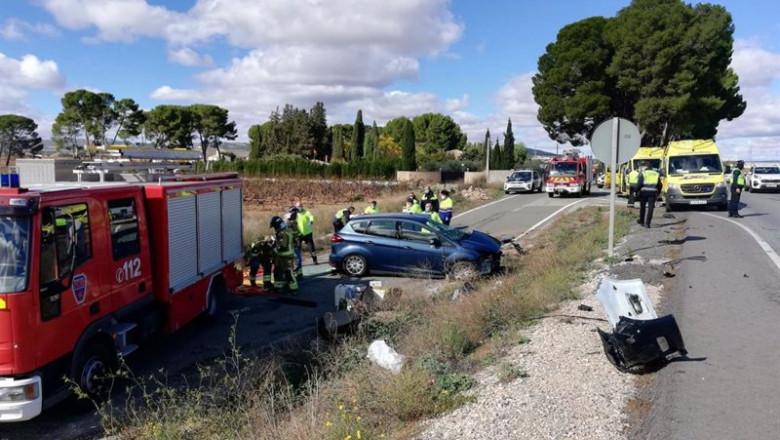 ep imagen del accidente ocurrido en la carretera rm 424 yecla pinoso en el termino municipal de