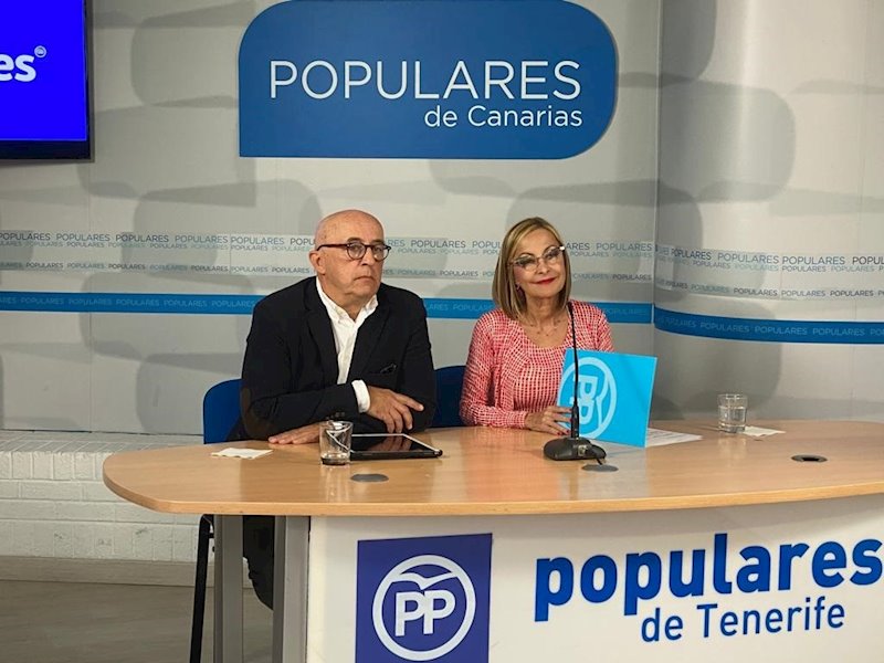 ep la presidenta del pp de canarias asier antona comparece en rueda de prensa