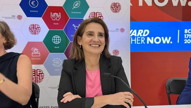 La vicepresidenta de la Comisión Europea para una Transición Limpia, Justa y Competitiva, Teresa Ribera, en la Global Progressive Mobilisation | EUROPA PRESS ep la vicepresidenta de la comision europea para una transicion limpia justa y competitiva teresa