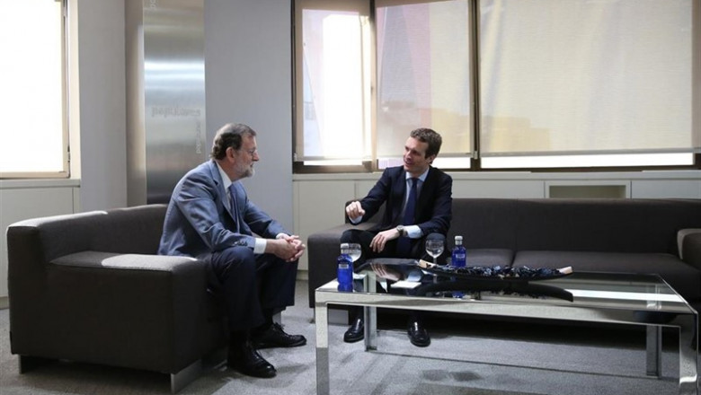 ep nota pp casado y rajoy mantienen una reunion en la sede nacional del partido popular video y
