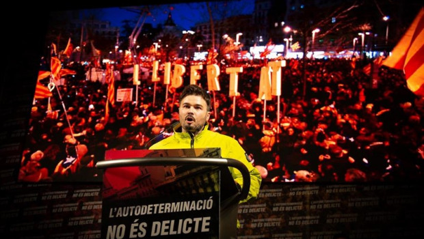 Protesta convocada por partidos y entidades soberanistas contra el juicio del 1- | David Zorrakino - Europa Press ep protesta convocadapartidosentidades soberanistasjuicio1 20190314215302