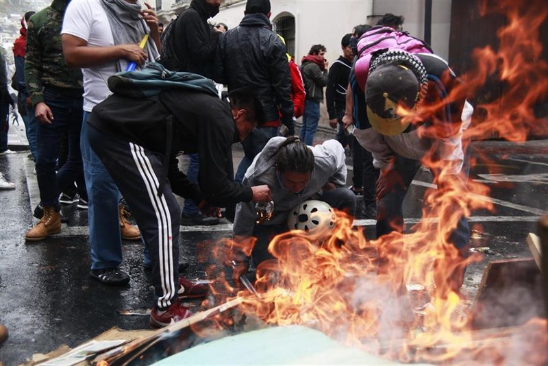 ep protestas en quito contra la reforma economica del gobierno de lenin moreno
