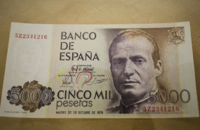 ep billete de 5000 pesetas con el rostro del rey emerito juan carlos i