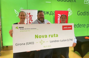 ep celebracion de la nueva ruta entre el aeropuerto de girona y londres luton