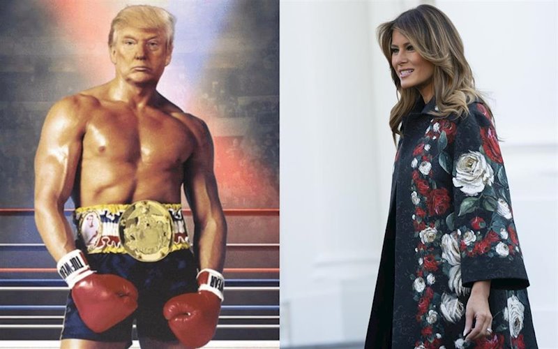 ep donald stallone y melania trump polemica navidad