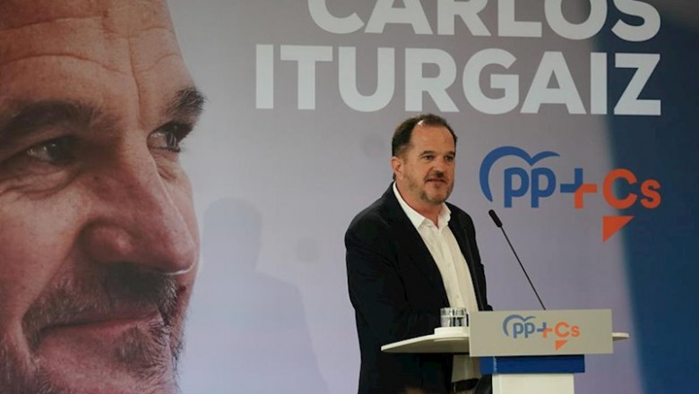 ep el candidato a lehendakari de la coalicion ppcs carlos iturgaiz interviene en el acto