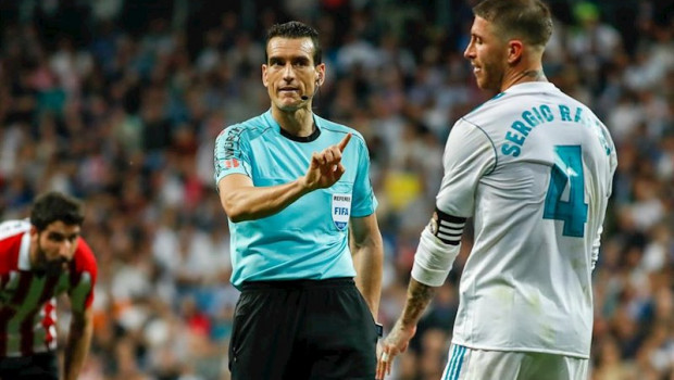 ep el colegiado juan martinez munuera avisa a sergio ramos en un real madrid-athletic de laliga