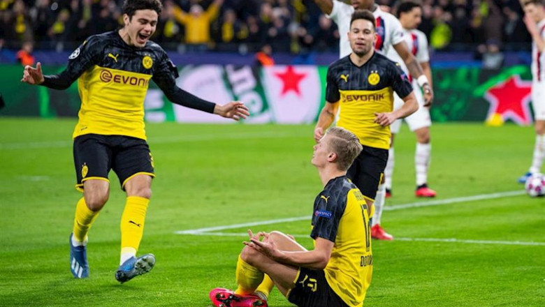ep el jugador del borussia dortmund erling haaland celebra uno de sus goles ante el psg ep el jugador del borussia dortmund erling haaland celebra uno de sus goles ante el psg