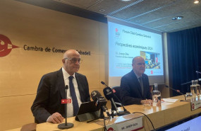 ep el presidente de banco sabadell josep oliu y el presidente de la camara de sabadell barcelona