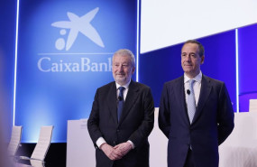 ep el presidente de caixabank tomas muniesa i y el consejero delegado de caixabank gonzalo cortazar