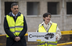 ep el presidente del gobierno pedro sanchez y la ministra de vivienda isabel rodriguez y durante el