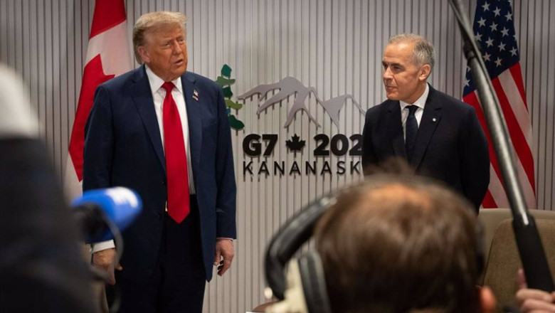 ep el presidente estadounidense donald trump a la izquierda junto al primer ministro de canada mark