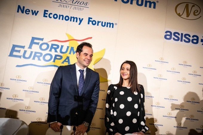 El vicepresidente de la Comunidad de Madrid, Ignacio Aguado, y la presidenta de Ciudadanos y portavoz en el Congreso de los Diputados, Inés Arrimadas. | CIUDADANOS ep el vicepresidente de la comunidad de madrid ignacio aguado y la presidenta de ciudadanos y