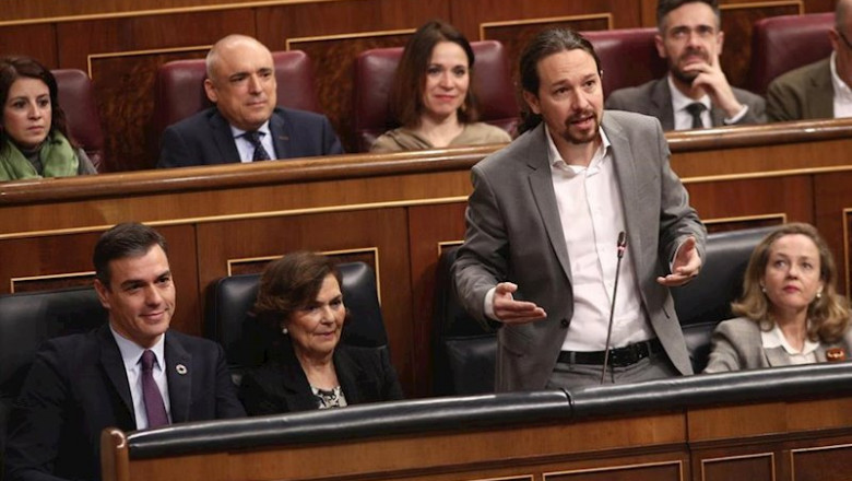 El vicepresidente segundo y ministro de Derechos Sociales y Agenda 2030; Pablo Iglesias, responde en la sesión de control del Congreso | Eduardo Parra - Europa Press ep el vicepresidente segundo y ministro de derechos sociales y agenda 2030 pablo iglesias responde