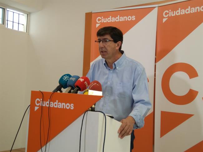 Juan Marín en rueda de prensa en Sanlúcar | EUROPA PRESS/CS ep juan marinruedaprensasanlucar