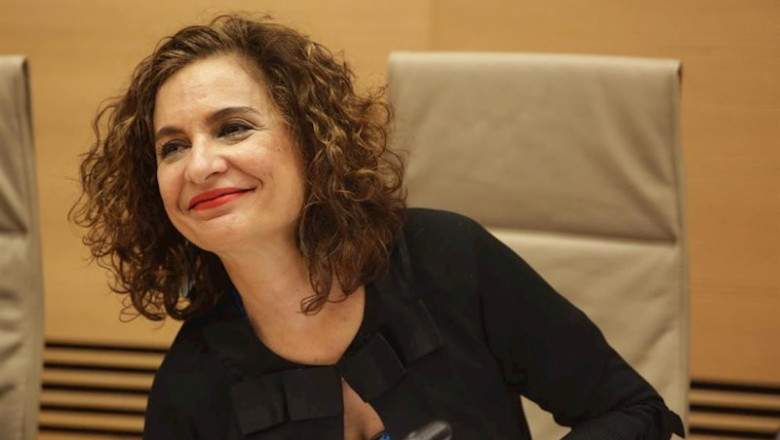 ep la ministra de hacienda y portavoz del gobierno maria jesus montero momentos antes de comparecer