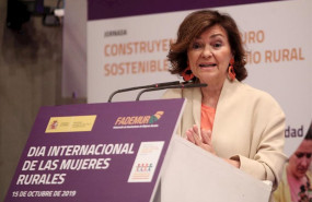 ep la vicepresidenta del gobierno y ministra de igualdad en funciones carmen calvo durante su