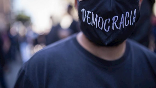 ep manifestacion en sao paulo contra el presidente de brasil jair bolsonaro durante la pandemia de