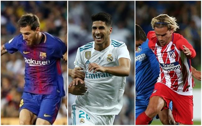 Messi, Asensio y Griezmann, aspirantes a la Liga 2017/18 | EUROPA PRESS ep messi asensiogriezmann aspirantesla liga 201718