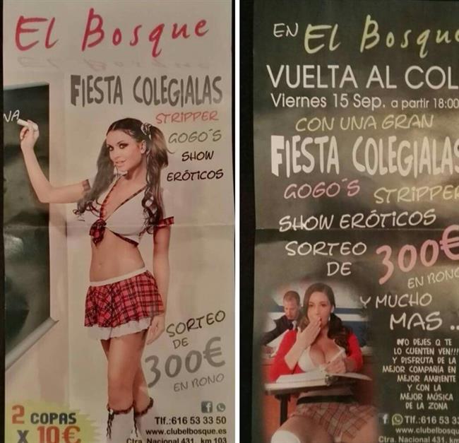 Publicidad sexista de un club de alterne. | EUROPA PRESS/IULV-CA CARTAYA ep publicidad sexistaun clubalterne