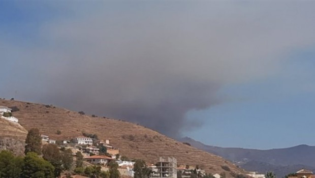 ep vision del incendio desde el puesto de la asociacion del voluntariado de proteccion civil y
