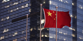 le drapeau chinois a shanghai 
