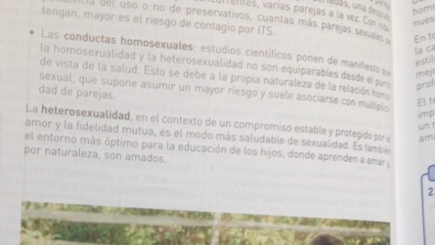 libro de texto, SM, homosexualidad