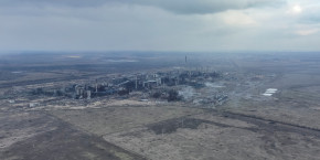 vue aerienne de la ville d avdiivka dans la region du donetsk en ukraine 