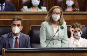 ep de izda a dcha el presidente del gobierno pedro sanchez la vicepresidenta primera y ministra de